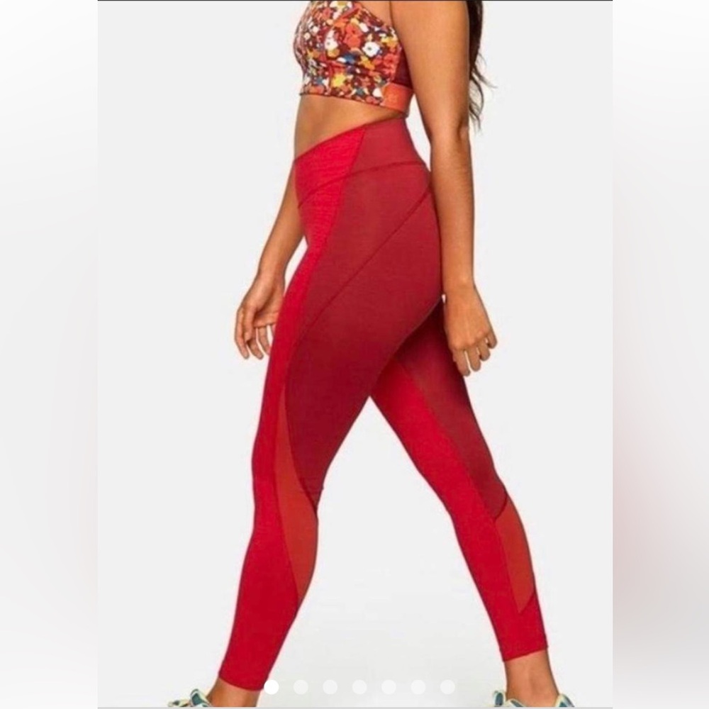OUTDOOR VOICES Women's Red Orange and Burgundy Leggings‎ Size XS